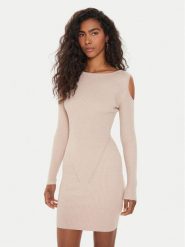 Guess Sukienka dzianinowa Emely W4YK08 Z3FF0 Różowy Regular Fit. Czerwone sukienki damskie Guess, xxl, z aplikacjami, z dzianiny, bez kołnierzyka, bez ramiączek. Za 409.99 zł.