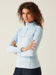 Regatta Koszulka funkcyjna "Yonder II" w kolorze błękitnym rozmiar: 52. Niebieskie bluzki sportowe damskie Regatta, bez wzorów, z materiału, bez ramiączek. Za 66.16 zł.