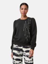 TAIFUN Bluza w kolorze czarnym rozmiar: 36. Czarne bluzy bez kaptura damskie Taifun. Za 122.96 zł.