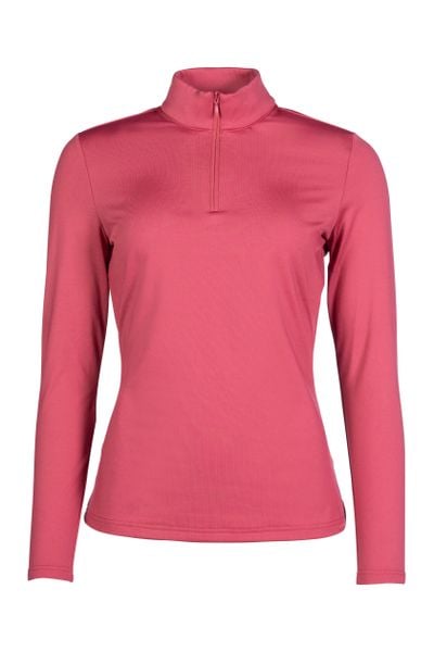 Dziewczęca koszulka jeździecka z długim rękawem HKM Basic. Czerwone koszulki dziewczęce HKM, l, bez wzorów, z jersey, bez ramiączek. Za 182.50 zł.