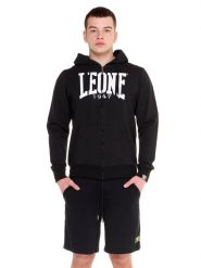 Bluza z bawełna z kaptur na siłownia na czas wolny. Czarne bluzy sportowe męskie LEONE 1947 APPAREL, na lato, l, z bawełny. Za 310.50 zł.
