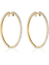 DIAMANTA Złote kolczyki-kreole "Elégantes Créoles" z diamentami rozmiar: onesize. Żółte kolczyki damskie DIAMANTA, z diamentem, złote. Za 3,925.62 zł.