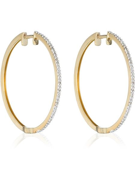 DIAMANTA Złote kolczyki-kreole "Elégantes Créoles" z diamentami rozmiar: onesize. Żółte kolczyki damskie DIAMANTA, z diamentem, złote. Za 3,925.62 zł.