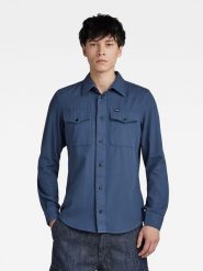 G-Star Koszula "Marine" - Slim fit - w kolorze granatowym rozmiar: S. Niebieskie koszule męskie G-Star, s, bez wzorów, z bawełny, bez kołnierzyka, bez ramiączek. Za 127.35 zł.