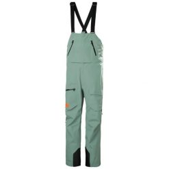 Spodnie narciarskie z szelkami Helly Hansen Ridge Infinity. Zielone spodnie materiałowe męskie Helly Hansen, bez wzorów, z poliesteru. Za 1,953.50 zł.