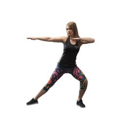 Damskie legginsy 3/4 Dorawon Mosaique. Niebieskie legginsy damskie DORAWON, bez wzorów, na fitness i siłownię. Za 425.00 zł.