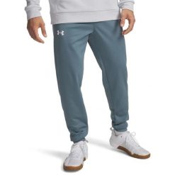 Spodnie dresowe męskie Under Armour Fleece Joggers. Niebieskie spodnie dresowe męskie Under Armour, bez wzorów, z dresówki. Za 255.50 zł.