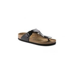 Japonki damskie Birkenstock 043661. Brązowe klapki damskie Birkenstock, bez wzorów, z materiału, bez obcasa. Za 639.00 zł.
