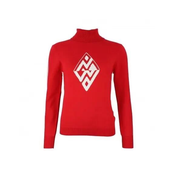 Damski sweter z golfem Peak Mountain Aglae. Czerwone golfy damskie Peak Mountain, xl, bez wzorów, z nylonu, bez ramiączek. Za 235.00 zł.
