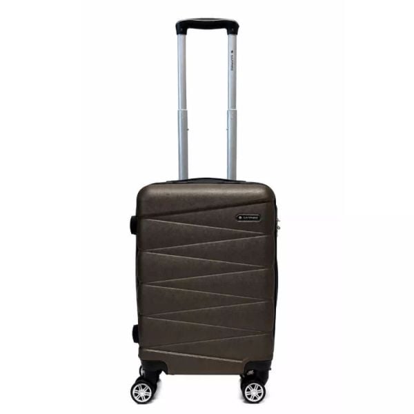 Walizka na kółkach Sapphire ST-2240 brązowa - mała S DUO. Brązowe walizki SAPPHIRE, bez wzorów, z kauczuku, małe. W wyprzedaży za 84.80 zł.