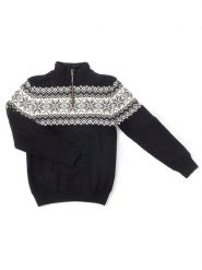 COLD Sweter "Bodö" w kolorze czarno-białym rozmiar: 42. Białe golfy damskie COLD, z wełny, bez kołnierzyka. Za 239.99 zł.