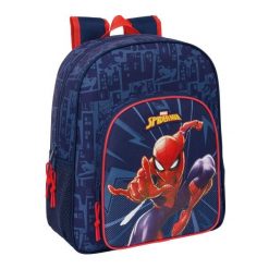 Plecak szkolny SPIDERMAN Poliester 300D. Niebieskie plecaki damskie Spiderman, bez wzorów, z poliesteru. Za 143.85 zł.