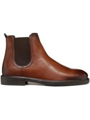 Geox Skórzane sztyblety "Tiberio" w kolorze jasnobrązowym rozmiar: 43. Brązowe sztyblety męskie Geox, bez zapięcia. Za 333.03 zł.