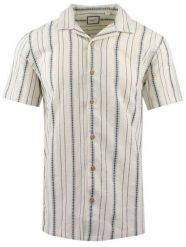 Weekendowa Koszula Męska - Brave Soul - Ecru w Paski. Koszule męskie Brave Soul, l, bez wzorów, z bawełny, bez kołnierzyka, bez ramiączek. Za 129.00 zł.