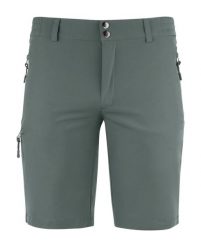 Clique Bend krótkie spodenki ze stretchu z zamkami – pistol. Szare szorty damskie CLIQUE, bez wzorów, z poliesteru, eleganckie. Za 239.05 zł.