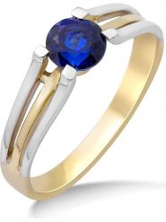 Revoni Złoty pierścionek z szafirem rozmiar: 52. Niebieskie pierścionki damskie Revoni, z szafirem, złote. Za 1,391.99 zł.