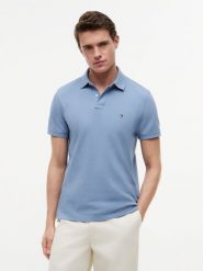 Tommy Hilfiger koszulka polo Mężczyźni Bawełna niebieski, L. Niebieskie koszulki polo męskie Tommy Hilfiger, l, bez wzorów, z bawełny, bez ramiączek. Za 329.95 zł.