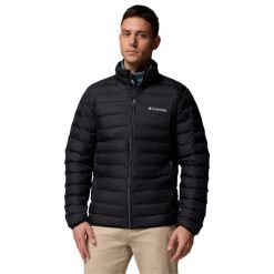 Kurtka sportowa męska Lake 22 II Down Hooded Jacket. Czarne kurtki treningowe męskie Columbia, l, bez wzorów, z materiału, trekkingowe. Za 449.99 zł.