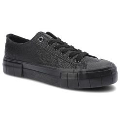 Czarne Trampki Big Star Damskie Stylowe Półbuty. Czarne półbuty damskie Big Star, z aplikacjami, ze skóry ekologicznej. Za 99.00 zł.