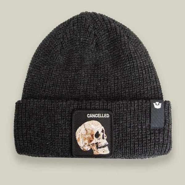 Czapka Beanie Goorin Bros The Cancelled Skull Czarna. Czarne czapki męskie Goorin Bros, bez wzorów. Za 181.89 zł.