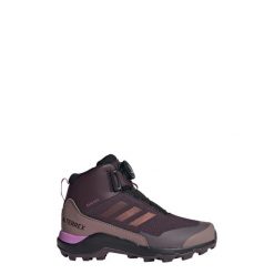 Buty Terrex Winter Mid BOA RAIN.RDY Hiking. Czerwone buty trekkingowe męskie Adidas, na zimę, z materiału, bez zapięcia, trekkingowe. Za 470.99 zł.