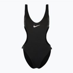 Strój pływacki jednoczęściowy damski Nike Wild Cutout. Czarne stroje jednoczęściowe damskie Nike, l, bez wzorów. Za 189.99 zł.