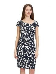 Vera Mont Sukienka w kolorze kremowo-granatowym rozmiar: 42. Brązowe sukienki damskie Vera Mont, bez wzorów, bez kołnierzyka, bez ramiączek, mini. Za 239.99 zł.