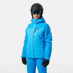 Damska kurtka narciarska Helly Hansen Snowplay. Niebieskie kurtki damskie Helly Hansen, bez wzorów, bez kaptura, narciarskie. Za 1,195.05 zł.