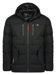 Geographical Norway Parka "Cachot" w kolorze czarnym rozmiar: S. Czarne parki męskie Geographical Norway, s, z aplikacjami. Za 276.71 zł.