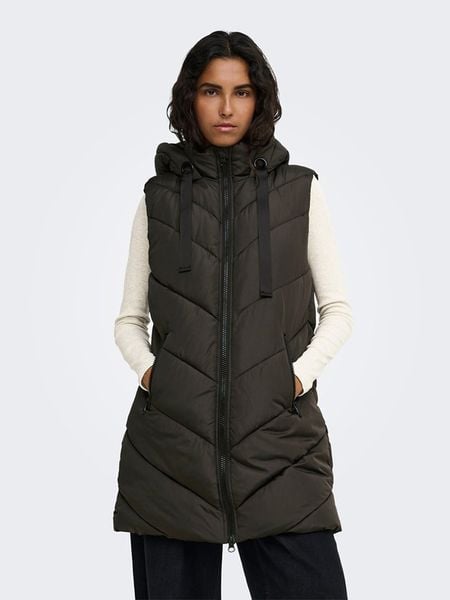 JDY Kamizelka pikowana w kolorze khaki rozmiar: XL. Brązowe kamizelki damskie JDY, xl. Za 209.95 zł.