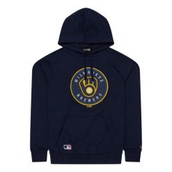 Bluza z kapturem Brewers Nos MLB Regular. Niebieskie bluzy z kapturem męskie New Era, m. Za 289.00 zł.
