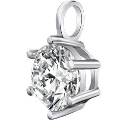 Rafaela Donata Zawieszka z kryształkami Swarovski Mosiądz zdobiony kryształkami Swarovski® srebrny Naszyjniki 1 ct Damski. Szare naszyjniki damskie Rafaela Donata, srebrne. Za 129.99 zł.