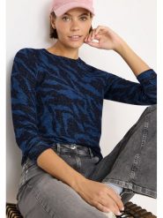 Cecil Koszulka w kolorze granatowym rozmiar: XXL. Niebieskie bluzki damskie Cecil, xxl, bez wzorów, bez kołnierzyka, bez ramiączek. Za 104.64 zł.