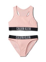 Calvin Klein Swimwear Strój kąpielowy KY0KY00091 Różowy. Czerwone stroje kąpielowe dziewczęce Calvin Klein Swimwear, bez wzorów, z syntetyku. Za 249.99 zł.