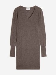 Perfect Cashmere Kaszmirowa sukienka "Joy" w kolorze brązowym rozmiar: M. Brązowe sukienki damskie Perfect Cashmere, na co dzień, m, bez wzorów, z kaszmiru, bez kołnierzyka, bez ramiączek, midi, proste. Za 413.99 zł.