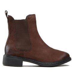 Botki Josef Seibel. Brązowe botki damskie Josef Seibel, bez obcasa, na płaskiej podeszwie, bez zapięcia. Za 419.99 zł.