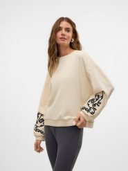 Vero Moda Bluza w kolorze beżowym rozmiar: XL. Brązowe bluzy bez kaptura damskie Vero Moda, xl. Za 77.91 zł.
