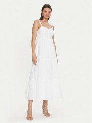 Gina Tricot Sukienka letnia 22563 Écru Regular Fit. Sukienki damskie Gina Tricot, na lato, l, bez wzorów, z bawełny, bez kołnierzyka, bez ramiączek. Za 439.99 zł.