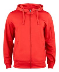 Clique Basic Active Hoody Full Zip – bluza z kapturem z suwakiem, 100% poliester. Czerwone bluzy z kapturem męskie CLIQUE, s, z poliesteru. Za 202.91 zł.
