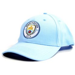 Czapka Manchester City licencjonowana. Niebieskie czapki męskie MANCHESTER CITY, bez wzorów. Za 92.00 zł.