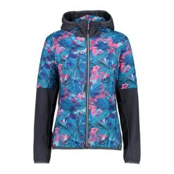 Damska kurtka hybrydowa z kapturem CMP. Niebieskie kurtki damskie CMP, bez wzorów, z kapturem. Za 506.50 zł.