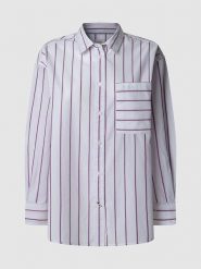 Pepe Jeans Koszula "Cherry" w kolorze biało-jasnoróżowo-czarnym rozmiar: L. Białe koszule damskie Pepe Jeans, l, bez wzorów, z bawełny, bez kołnierzyka, bez ramiączek. Za 215.21 zł.