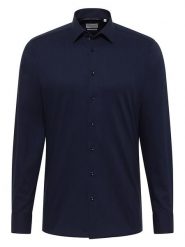 Eterna Koszula - Slim fit - w kolorze granatowym rozmiar: 39. Niebieskie koszule męskie Eterna, bez wzorów, z bawełny, bez kołnierzyka, bez ramiączek. Za 122.38 zł.