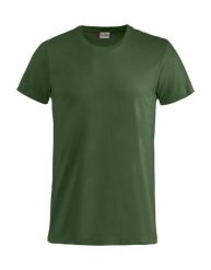 Clique Basic-T Junior T-shirt z prążkowanym wykończeniem kołnierza – bottle. Zielone t-shirty damskie CLIQUE, bez wzorów, z bawełny, bez kołnierzyka. Za 84.64 zł.