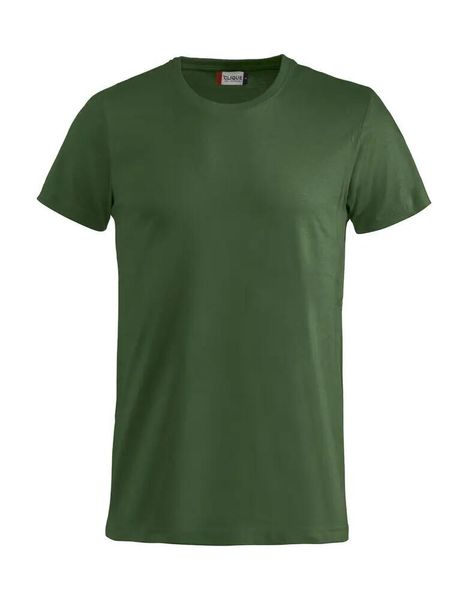 Clique Basic-T Junior T-shirt z prążkowanym wykończeniem kołnierza – bottle. Zielone t-shirty damskie CLIQUE, bez wzorów, z bawełny, bez kołnierzyka. Za 84.64 zł.