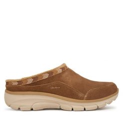 Kapcie Skechers. Brązowe kapcie damskie Skechers. Za 299.99 zł.