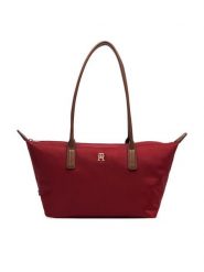 Tommy Hilfiger Torebka Popette East West Tote AW0AW19211 Czerwony. Czerwone torebki klasyczne damskie Tommy Hilfiger, bez wzorów, z materiału, bez dodatków. Za 409.99 zł.