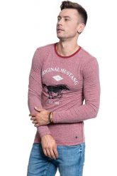 MĘSKA KOSZULKA MUSTANG ANTON C LOGO 1009955 7145. Koszulki męskie z długim rękawem Mustang, m. W wyprzedaży za 39.99 zł.