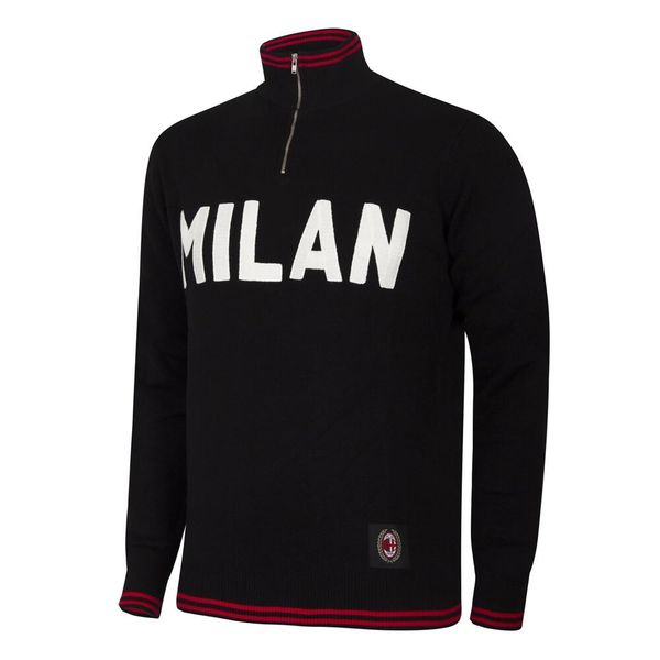 Bluza dla dorosłych - Dorosły - Haftowana Drużyna AC Milan 1960 - Czarny. Czarne bluzy bez kaptura męskie COPA FOOTBALL, xl. Za 381.13 zł.