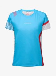 Koszulka biegowa damska La Sportiva Flow T-Shirt. Niebieskie t-shirty damskie La Sportiva, l, bez wzorów, z materiału, bez kołnierzyka. Za 318.99 zł.